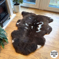 100% British Supersize Jacob Undyed Rare Breed Sheepskin Rug - Super Jacob 50