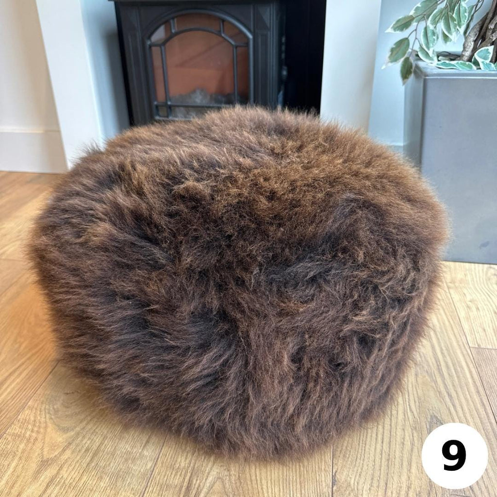 Luxury Handmade 100% British  Sheepskin Pouffe - 9