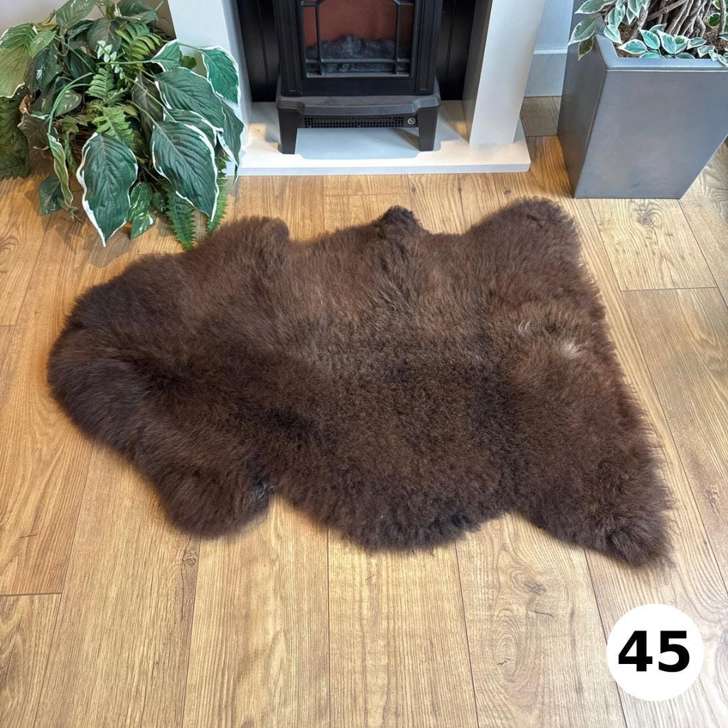 100% British Undyed Rare Breed Sheepskin Rug - 45