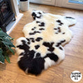 100% British Supersize Jacob Undyed Rare Breed Sheepskin Rug - Super Jacob 51