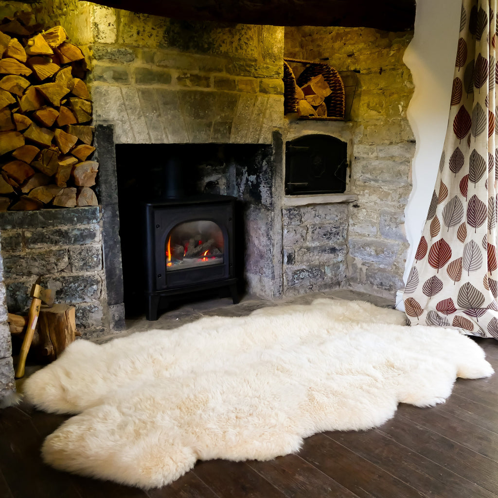 Sheepland Quad Sheepskin Fur Rug - Various Colours