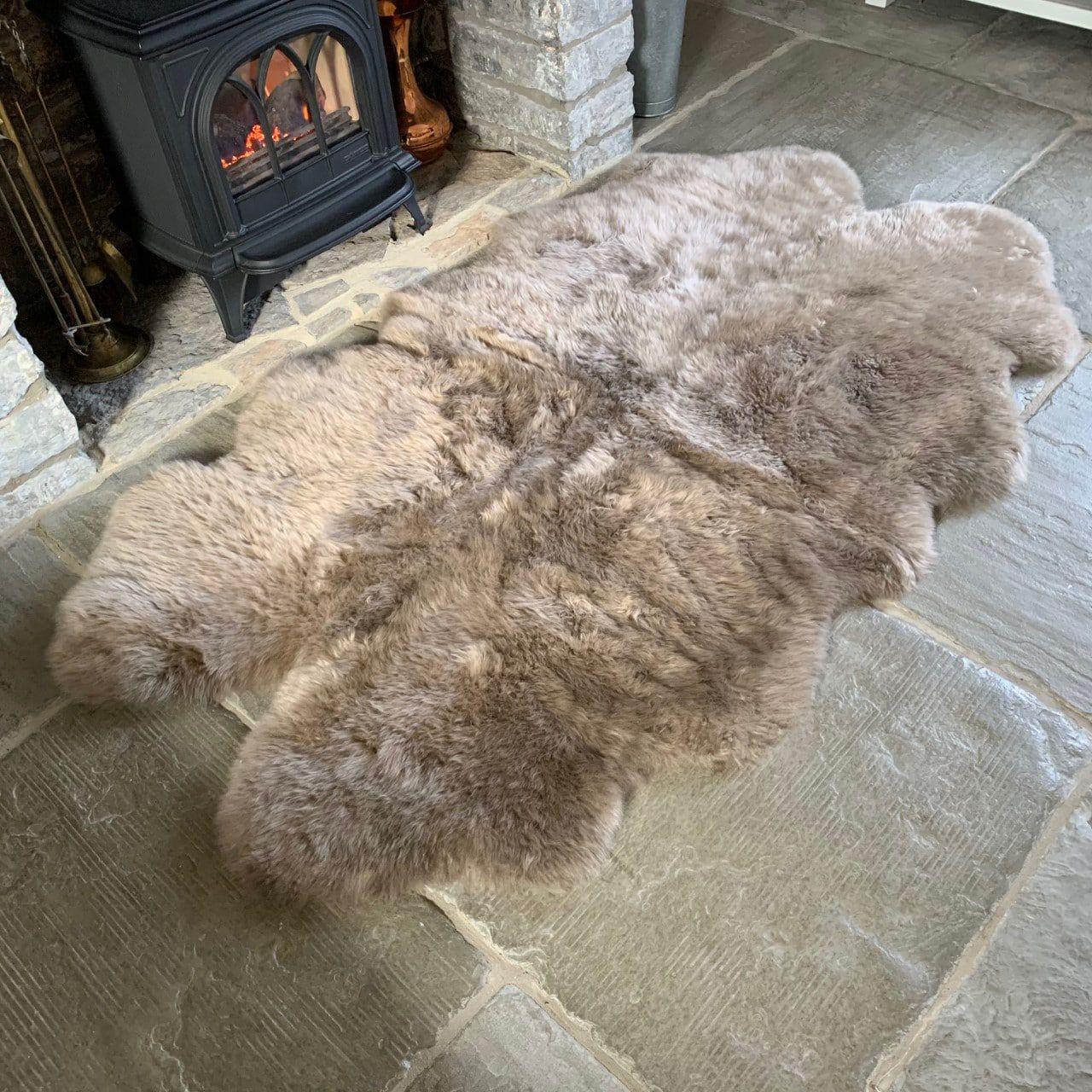 Sheepland Quad Sheepskin Fur Rug - Various Colours