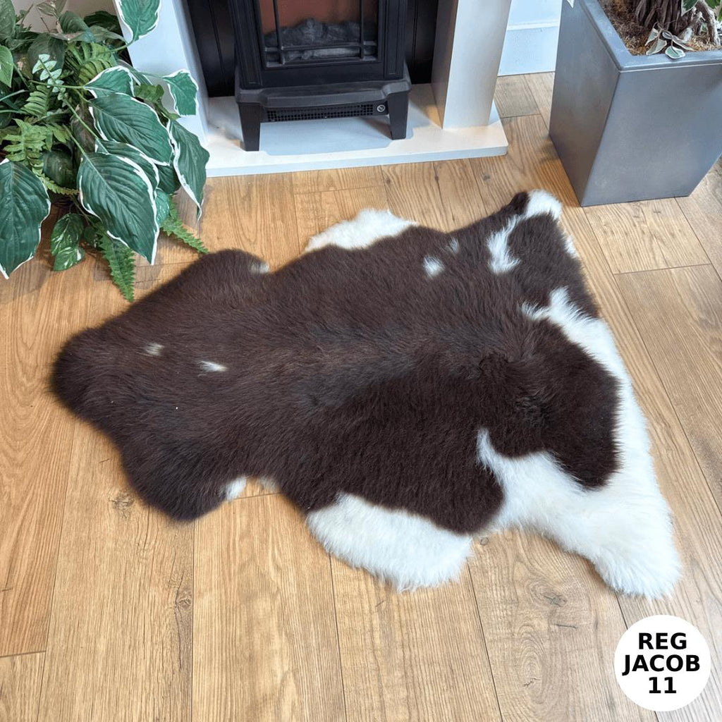 100% British Regular Jacob Undyed Rare Breed Sheepskin Rug - Reg Jacob 11