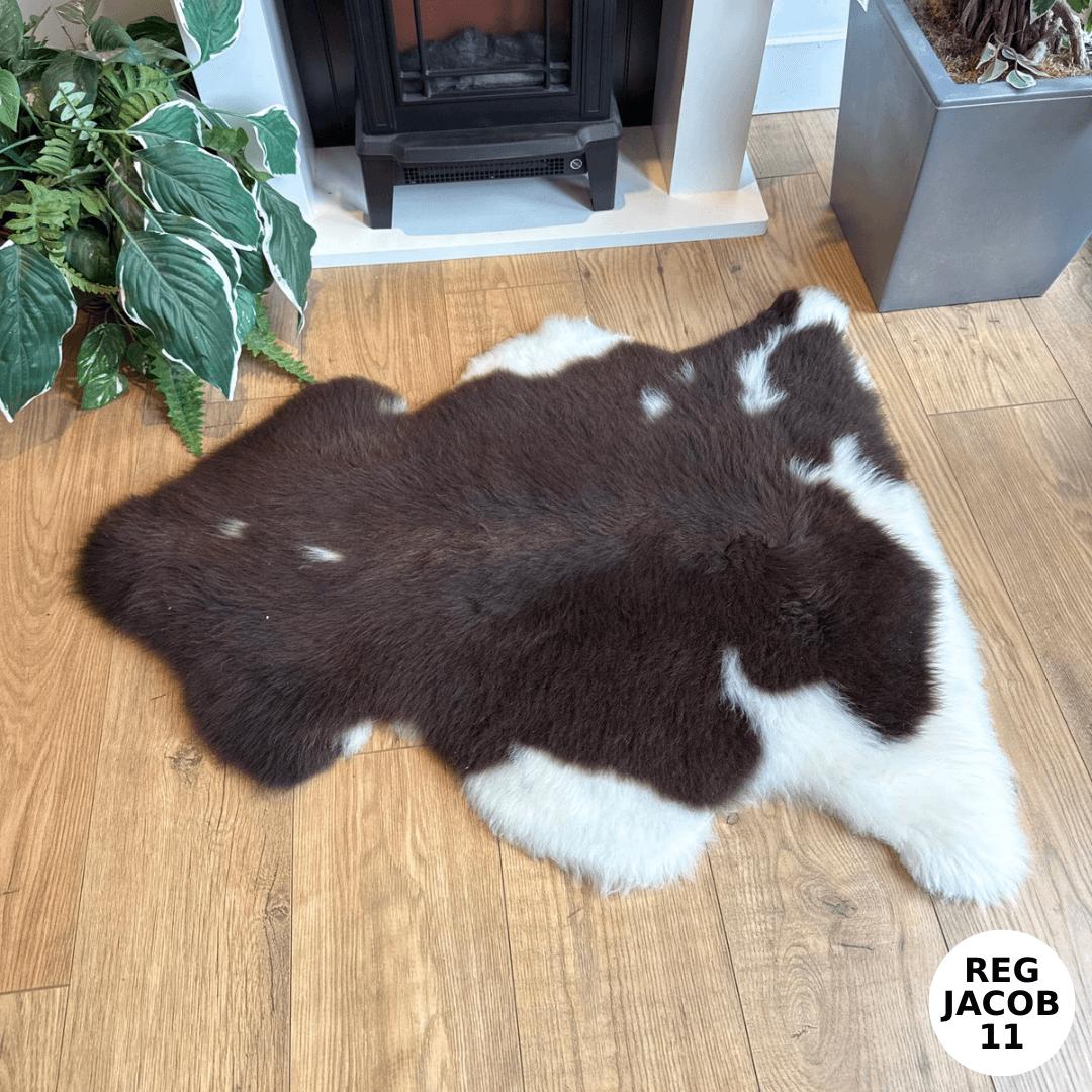 100% British Regular Jacob Undyed Rare Breed Sheepskin Rug - Reg Jacob 11