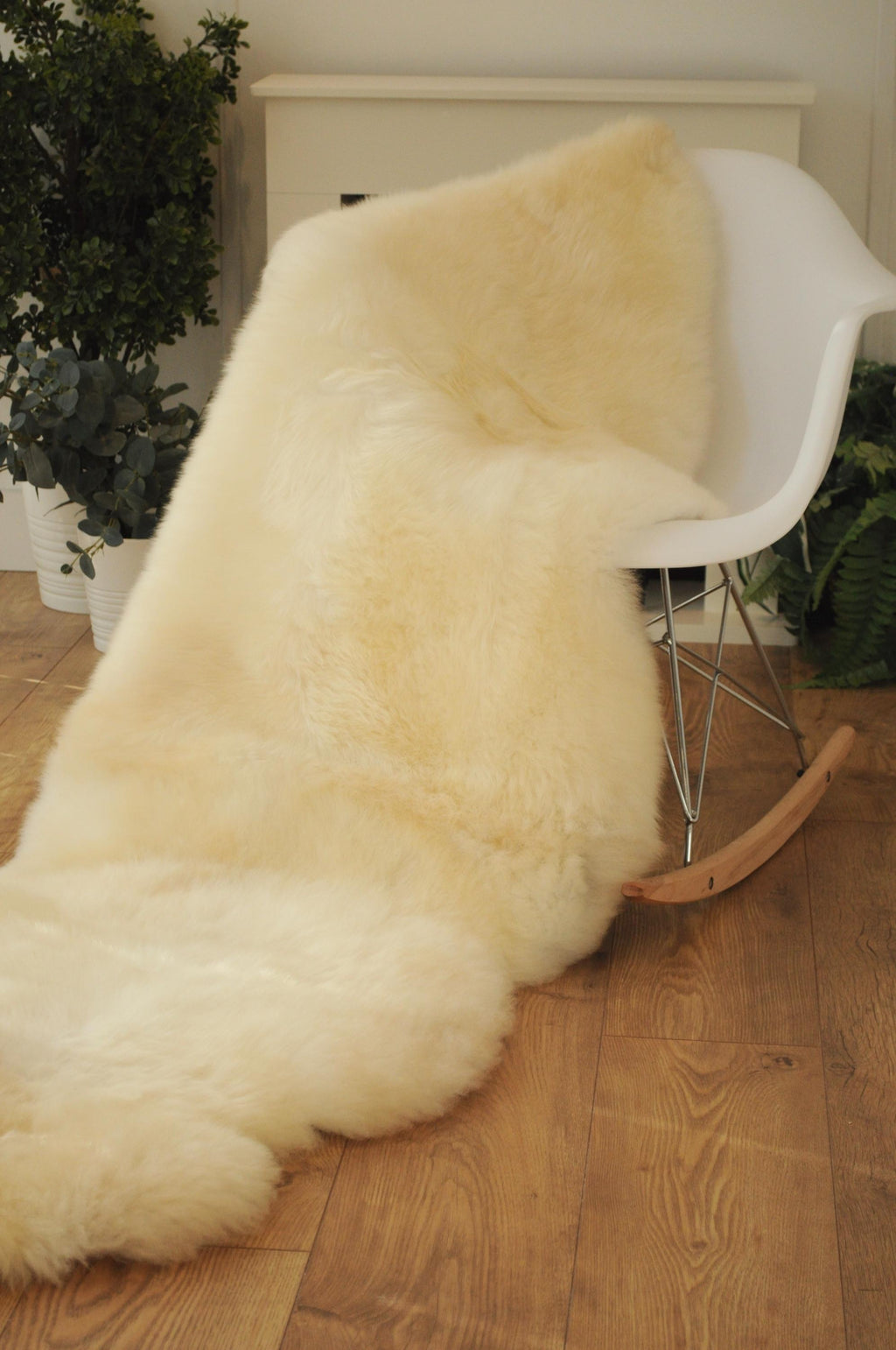 100% British Rare Breed Double Sheepskin Rug in Honey Cinnamon - Handmade in Somerset