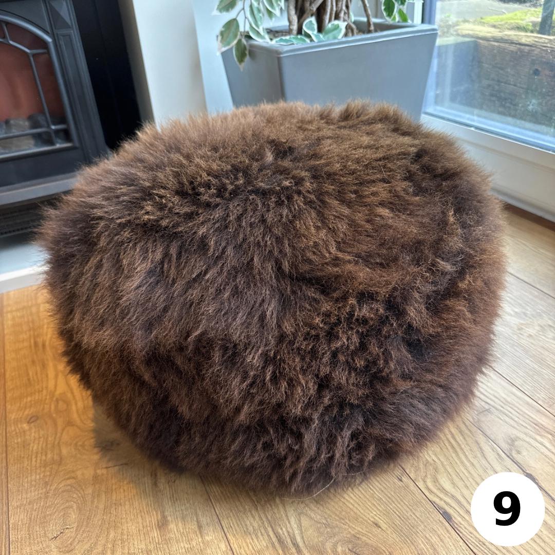 Luxury Handmade 100% British  Sheepskin Pouffe - 9