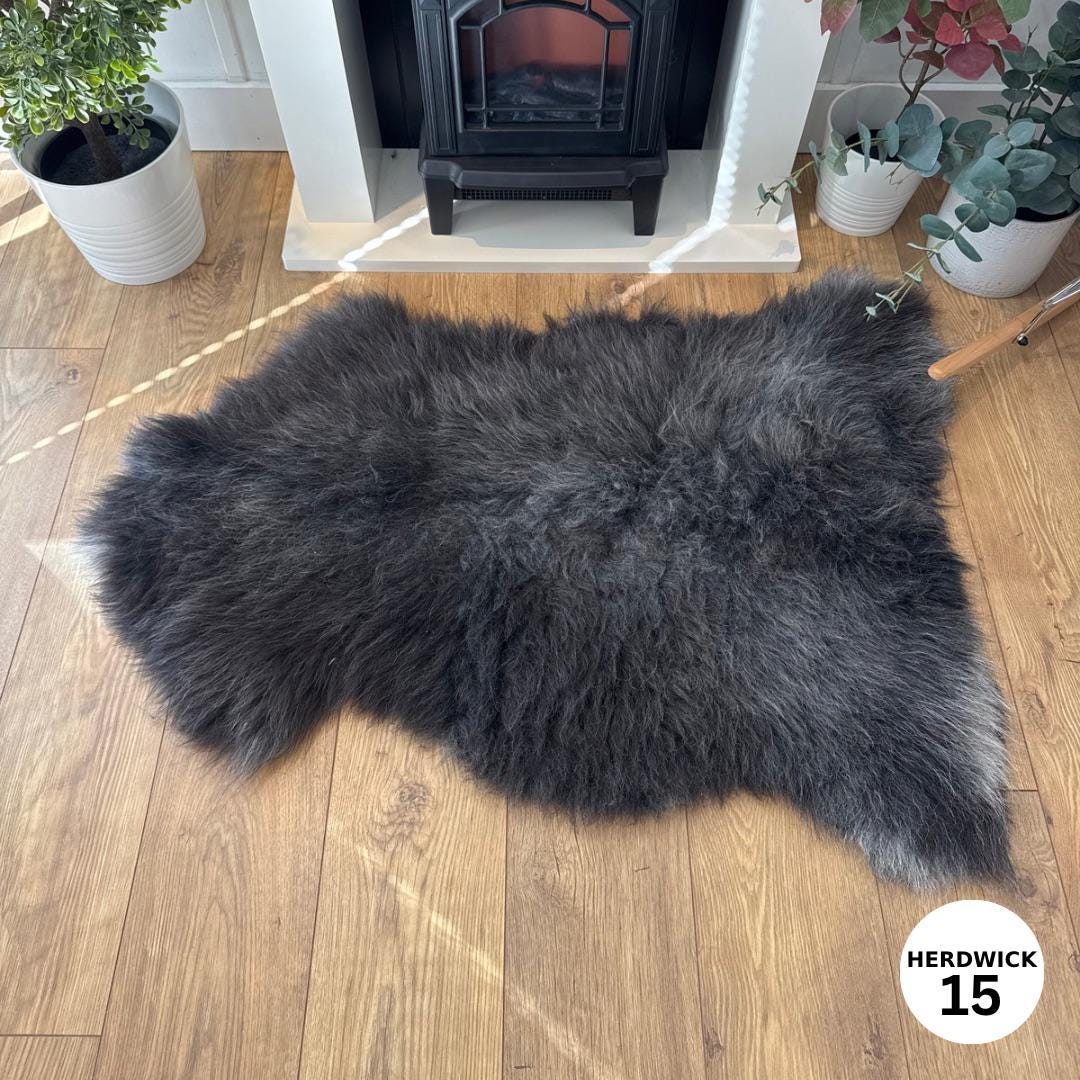 100% Whole Fleece Herdwick Sheepskin Rugs - Herdwick 15