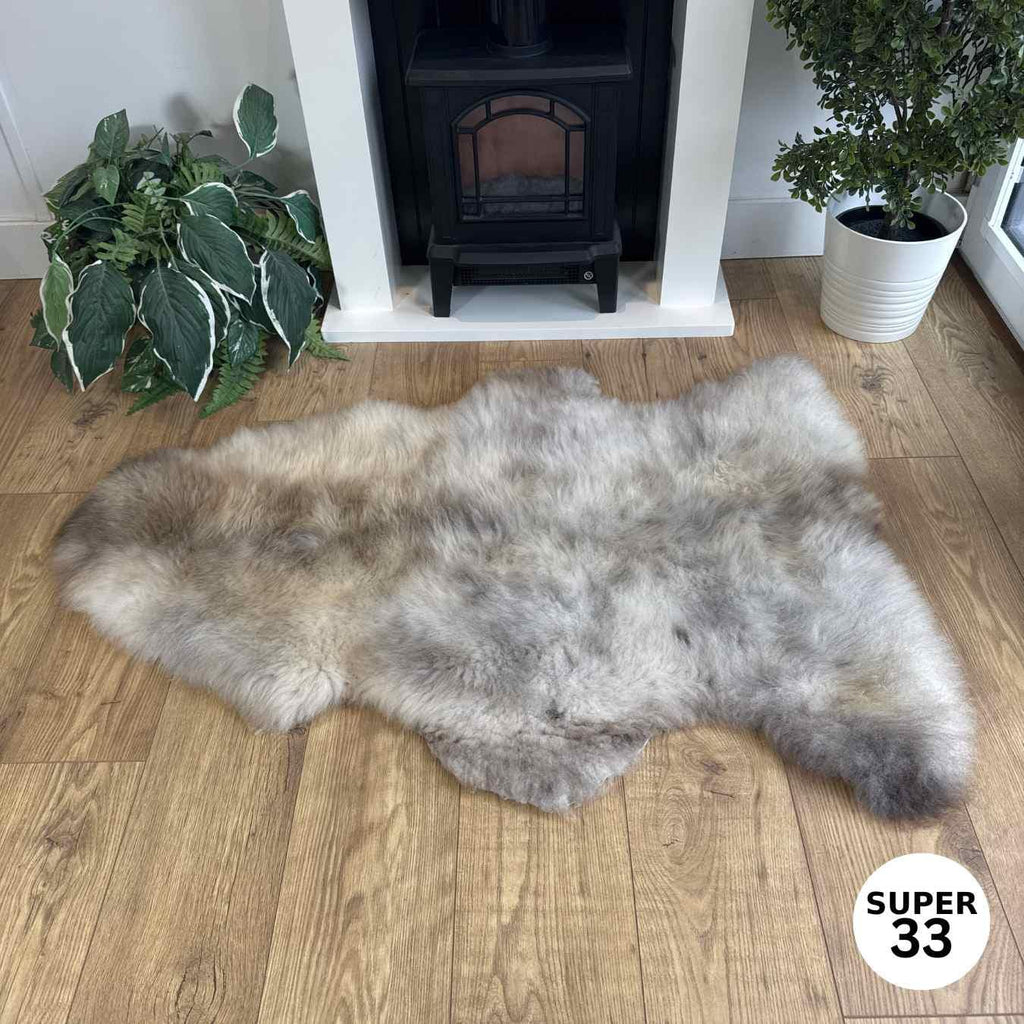 100% British Supersize Undyed Rare Breed Sheepskin Rug - 33