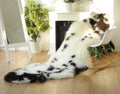 100% British Jacob Undyed Rare Breed Supersize Sheepskin Double Rug - Handmade in Somerset