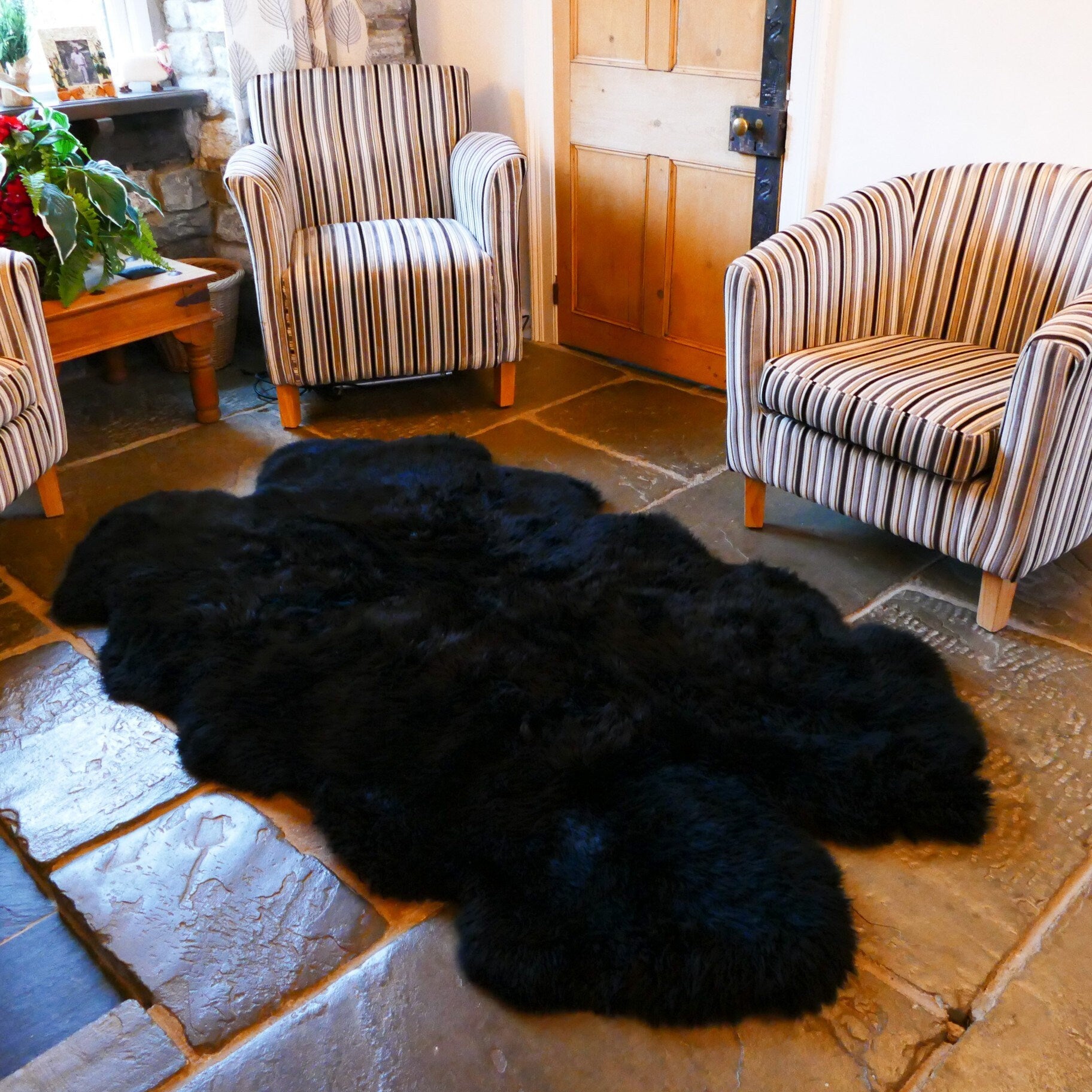 Sheepland Quad Sheepskin Fur Rug - Various Colours