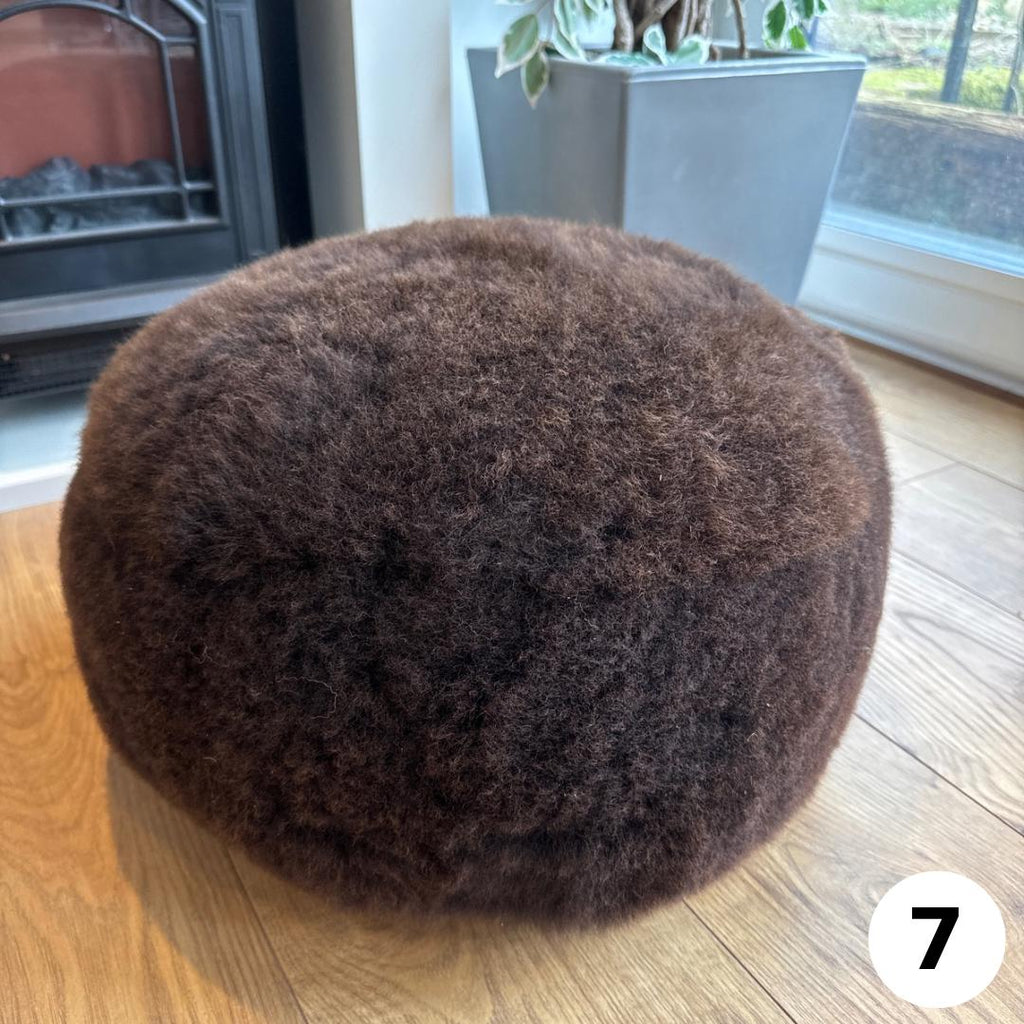 Luxury Handmade 100% British  Sheepskin Pouffe - 7