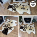 100% British Supersize Jacob Undyed Rare Breed Sheepskin Rug - Super Jacob 18