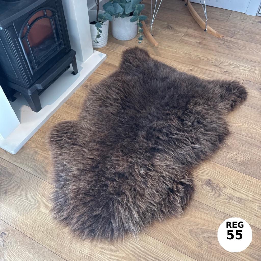 100% Undyed Rare Breed Sheepskin Rugs - Regular 55