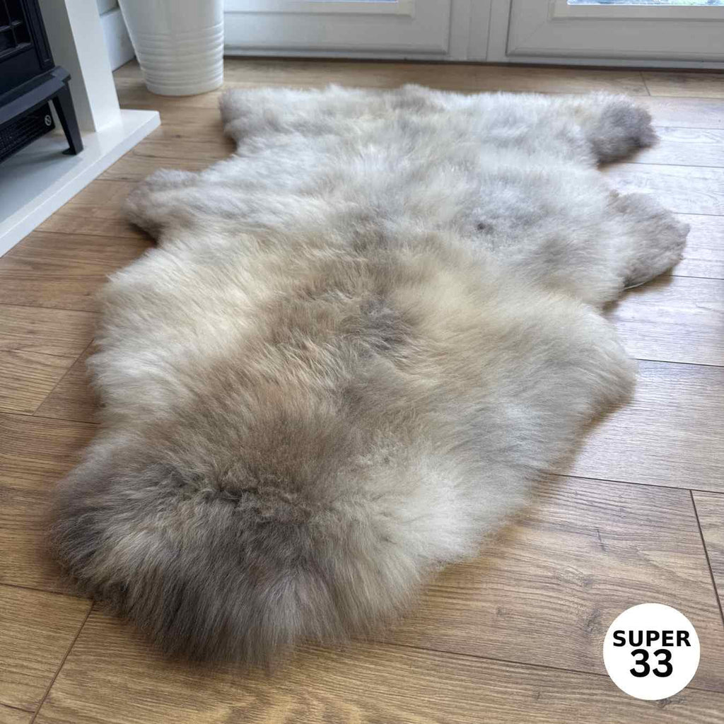 100% British Supersize Undyed Rare Breed Sheepskin Rug - 33