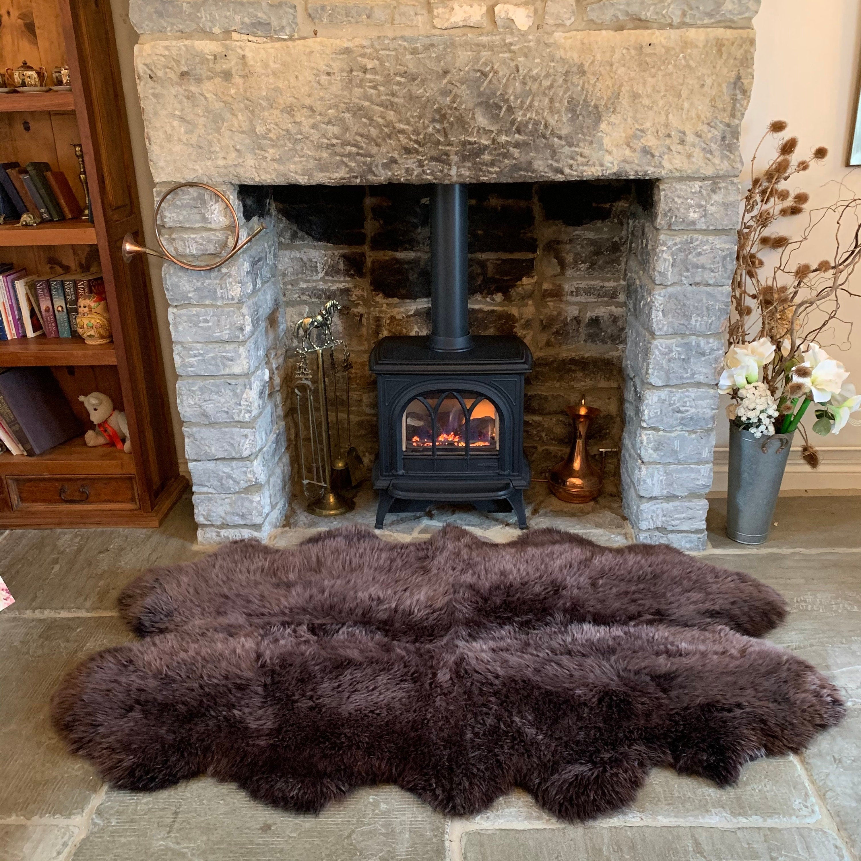 Sheepland Quad Sheepskin Fur Rug - Various Colours