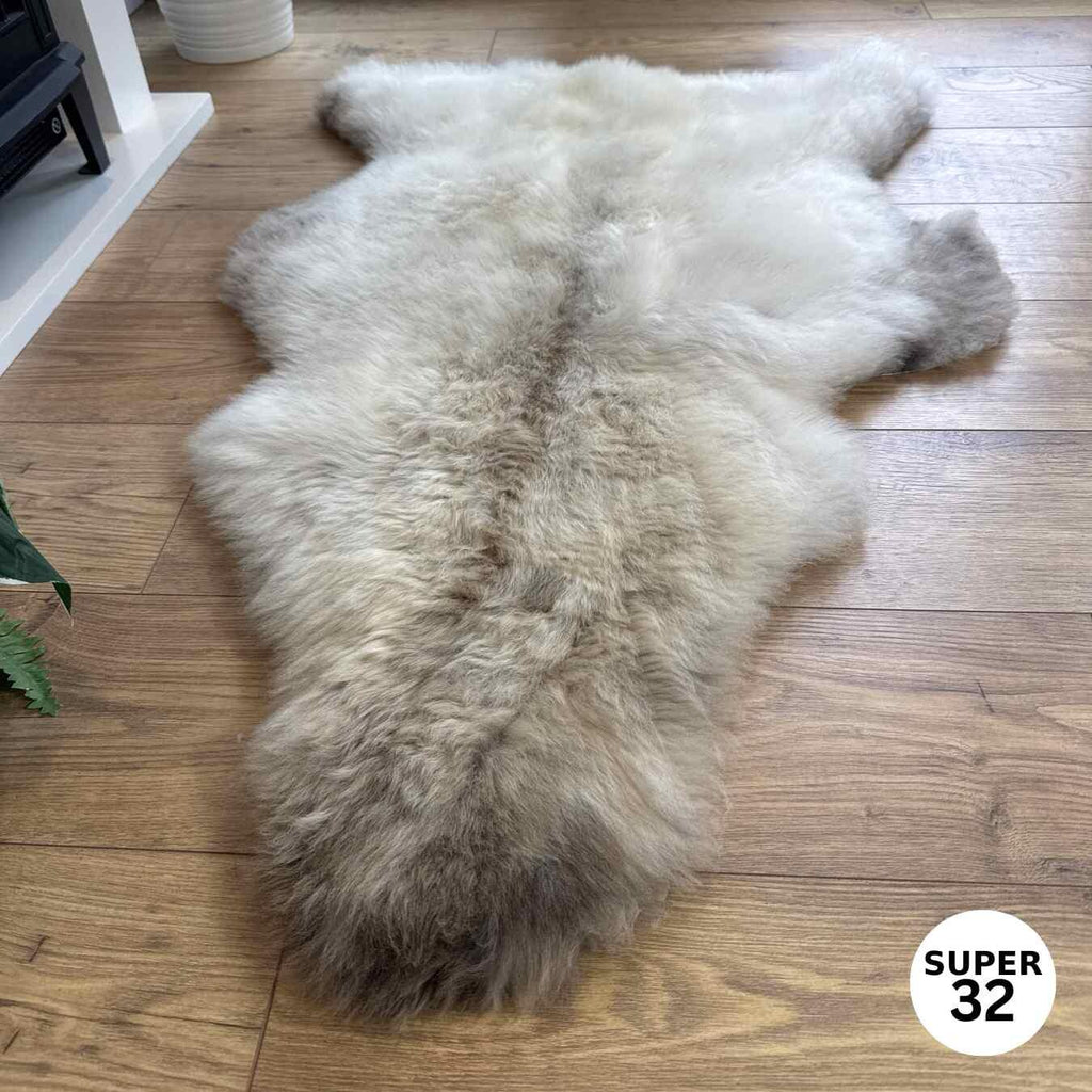 100% British Supersize Undyed Rare Breed Sheepskin Rug - 32