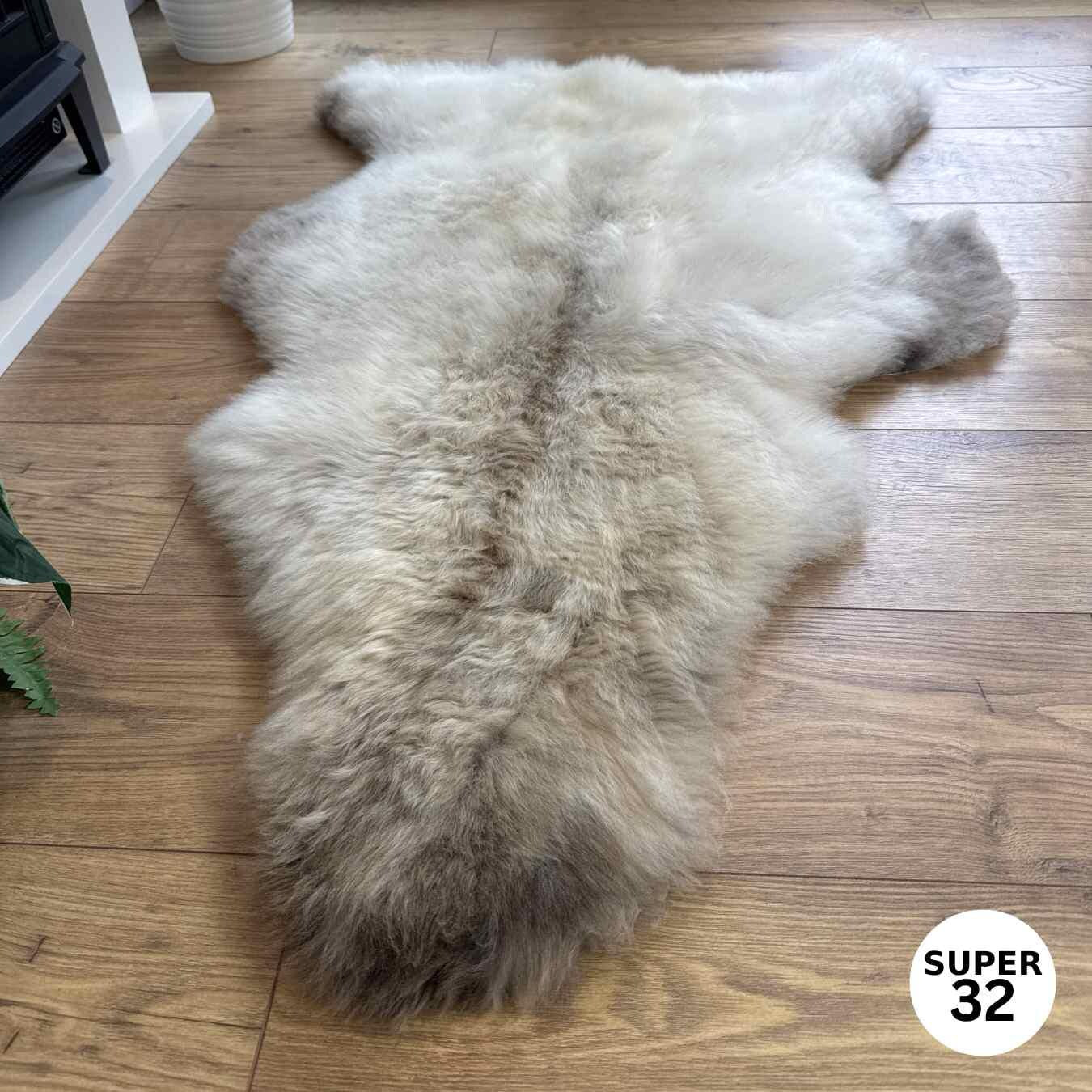 100% British Supersize Undyed Rare Breed Sheepskin Rug - 32