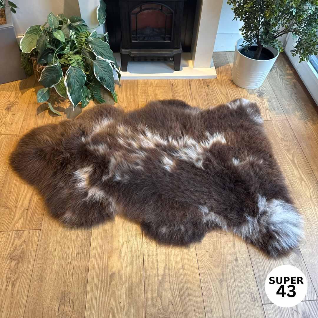 100% British Supersize Undyed Rare Breed Sheepskin Rug - 43