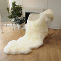 Sheepland Genuine Ivory Long Fur Double Sheepskin Rug