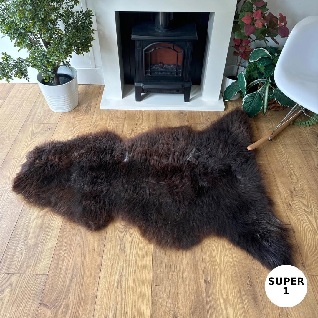 100% British Supersize Undyed Rare Breed Sheepskin Rug - 1