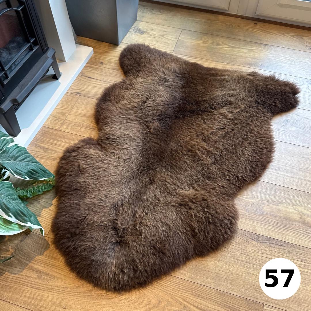 100% British Undyed Rare Breed Sheepskin Rug - 57