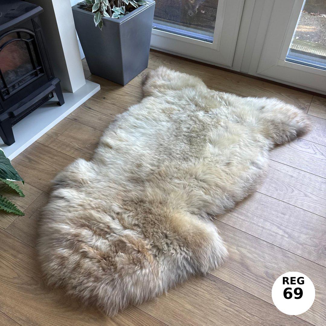 100% Undyed Rare Breed Sheepskin Rugs - Regular 69