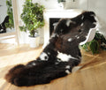 100% British Jacob Undyed Rare Breed Supersize Sheepskin Double Rug - Handmade in Somerset