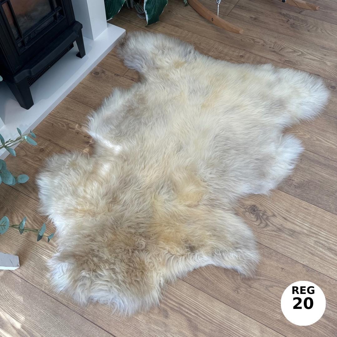 100% Undyed Rare Breed Sheepskin Rugs - Regular 20