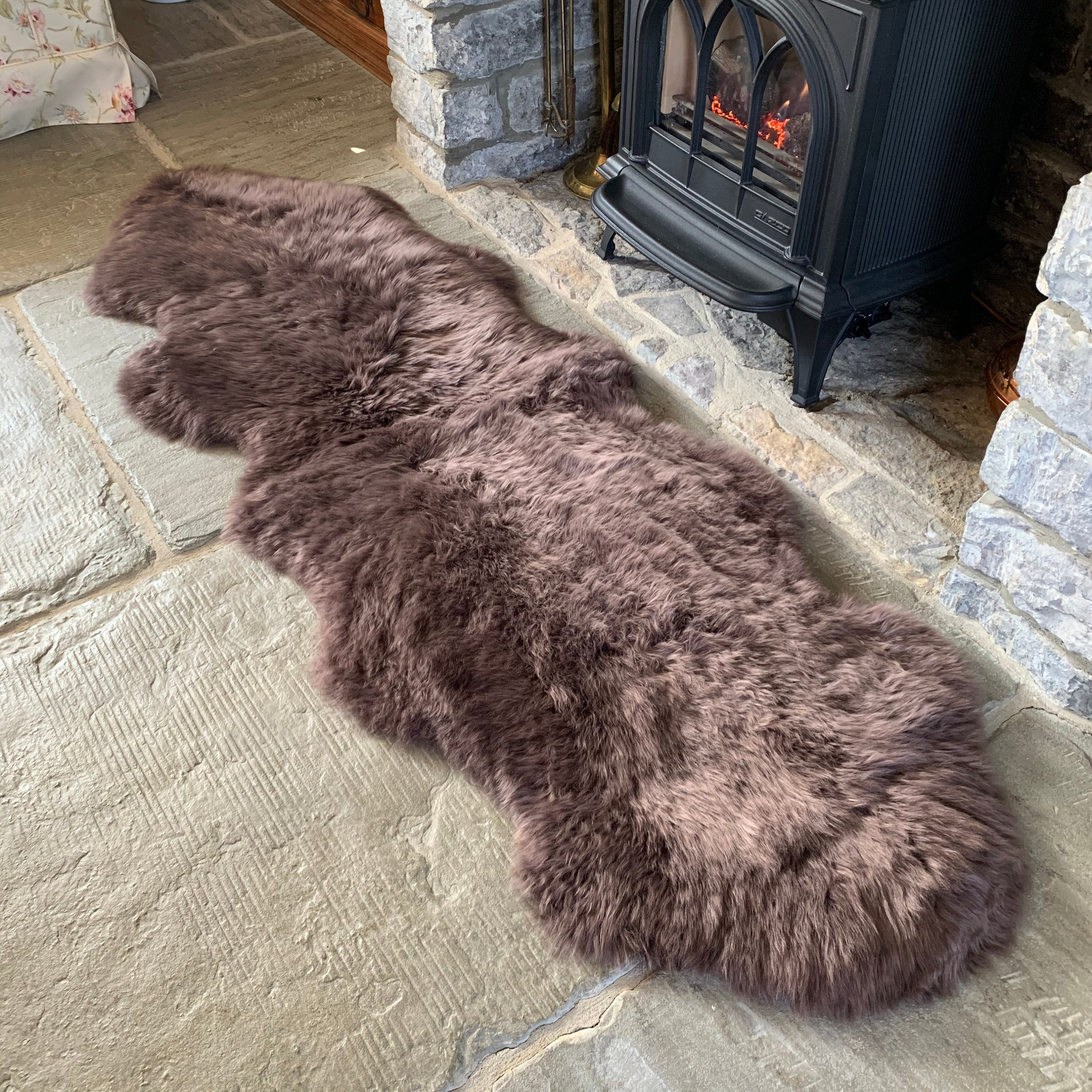 Sheepland Double Sheepskin Fur Rug - Various colours