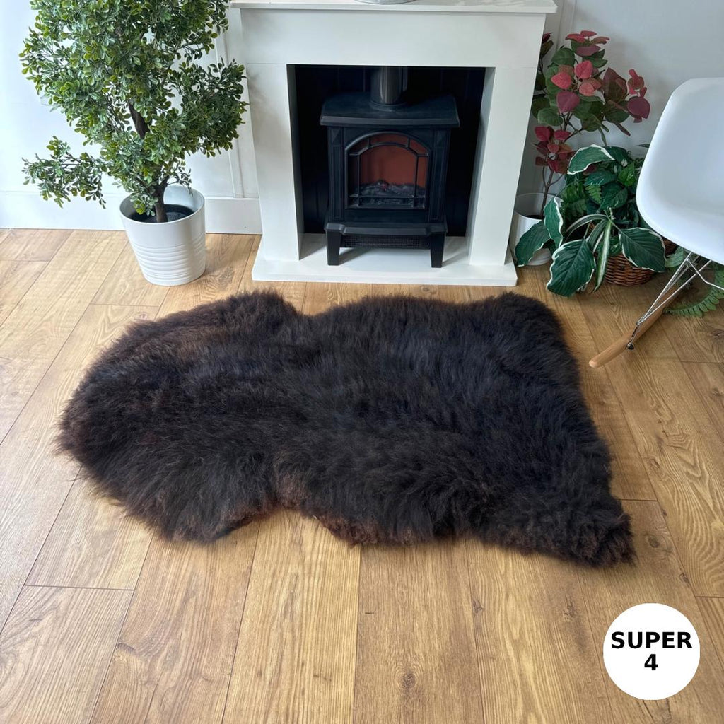 100% British Supersize Undyed Rare Breed Sheepskin Rug - 4