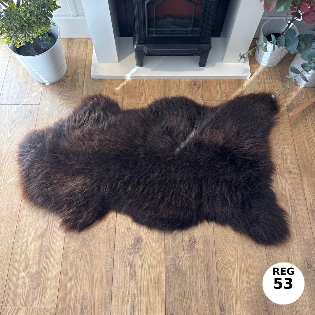 100% Undyed Rare Breed Sheepskin Rugs - Regular 53