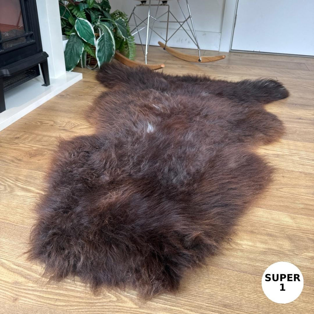 100% British Supersize Undyed Rare Breed Sheepskin Rug - 1