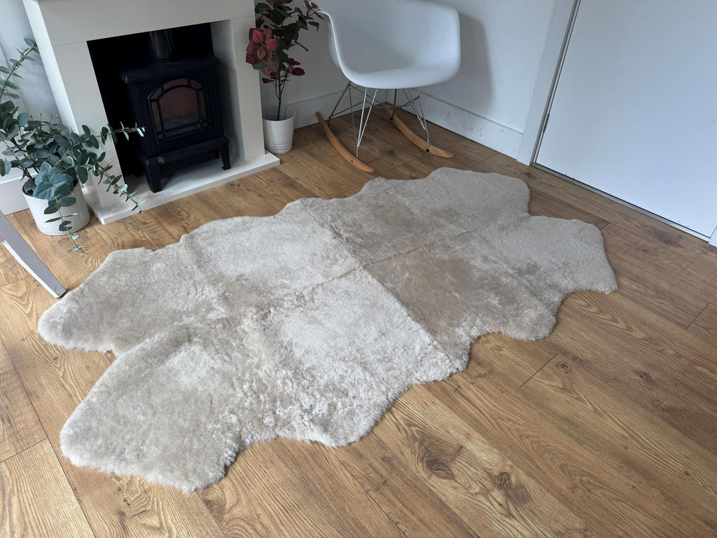 Limited Edition Sheepskin Shearling Quad Rug - Various Colours