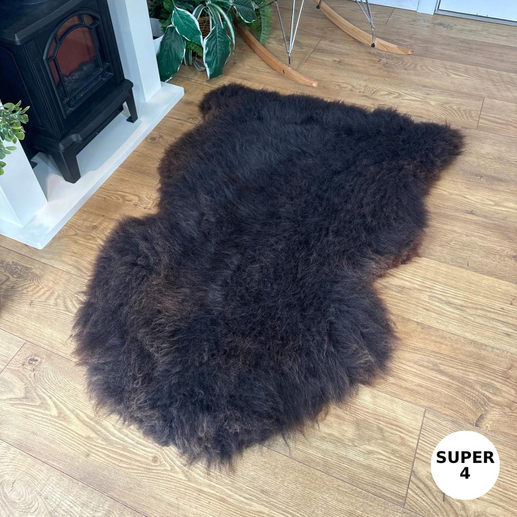 100% British Supersize Undyed Rare Breed Sheepskin Rug - 4