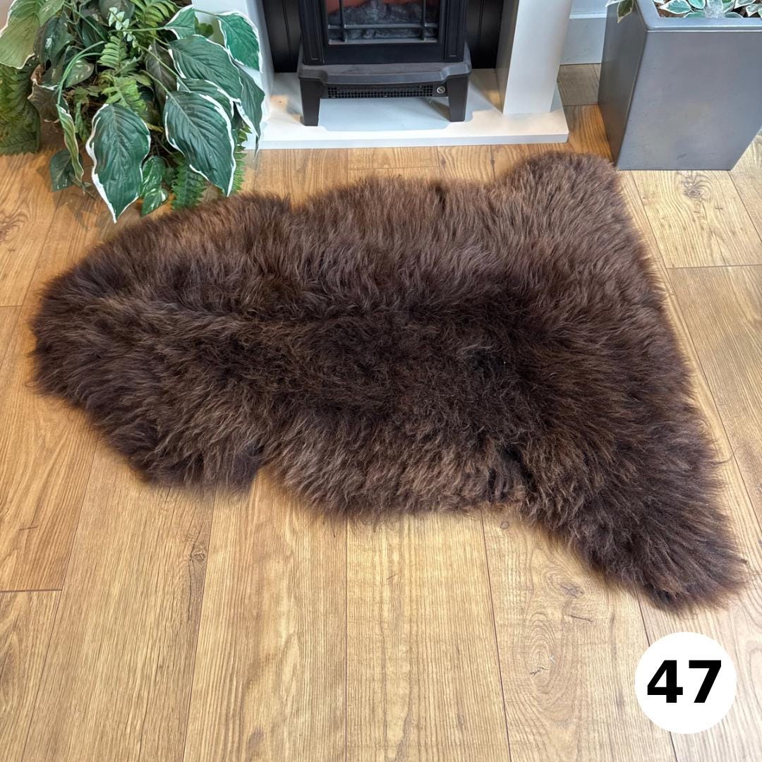 100% British Undyed Rare Breed Sheepskin Rug - 47
