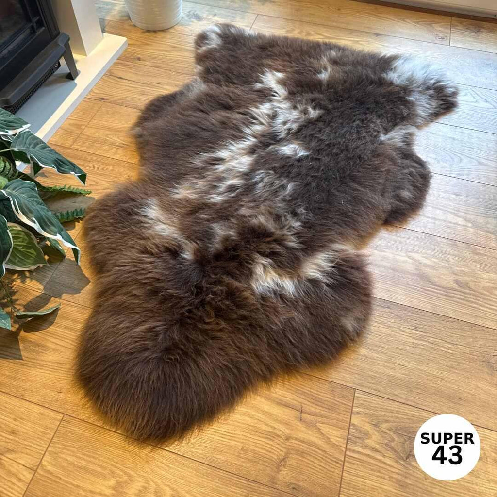 100% British Supersize Undyed Rare Breed Sheepskin Rug - 43