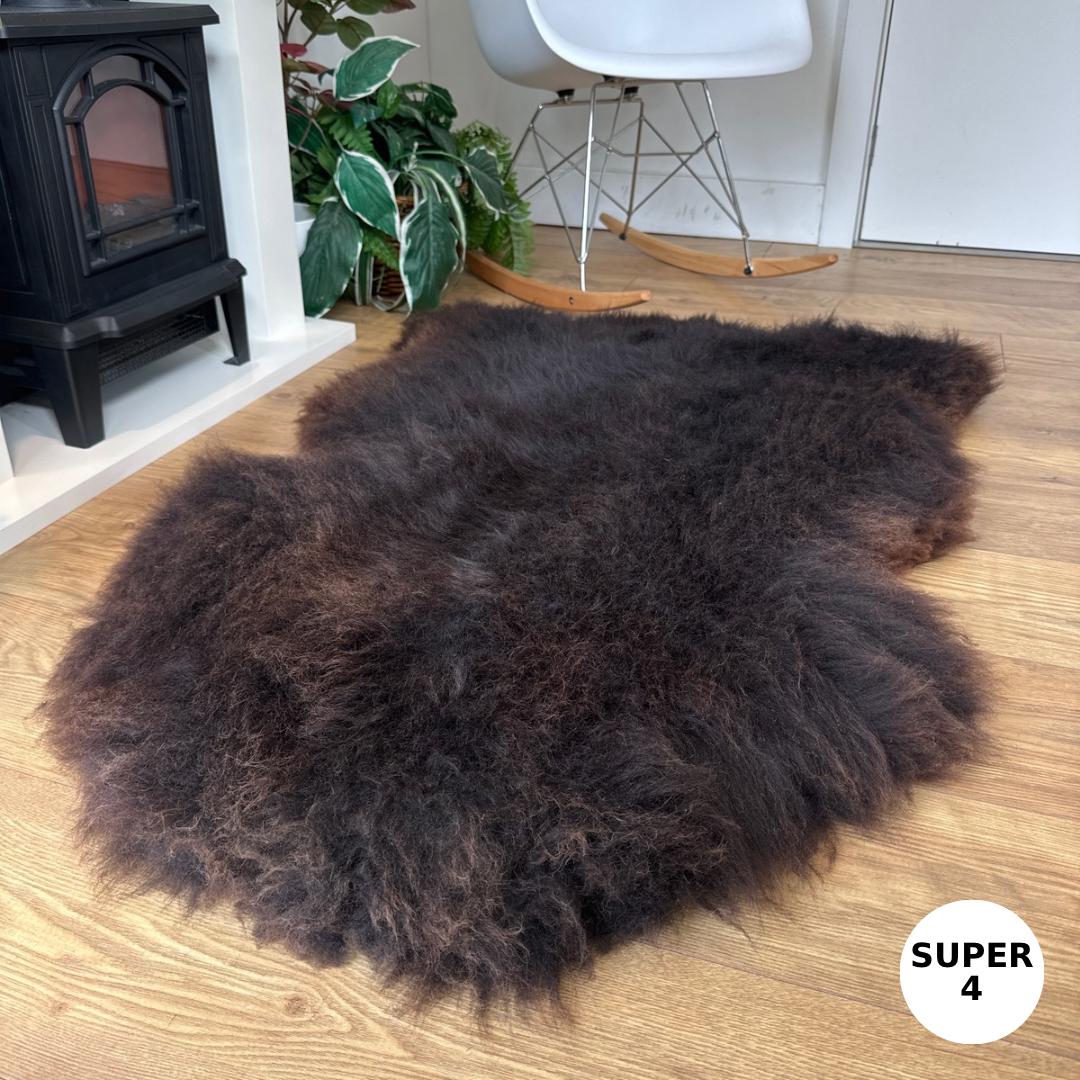 100% British Supersize Undyed Rare Breed Sheepskin Rug - 4