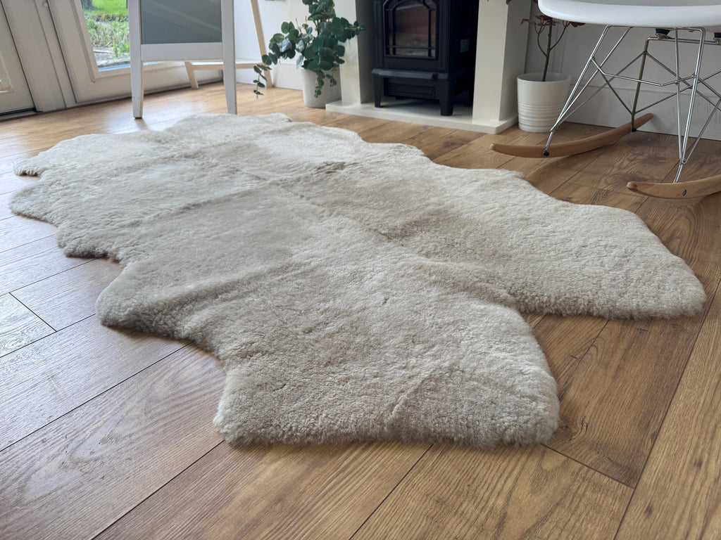 Limited Edition Sheepskin Shearling Quad Rug - Various Colours