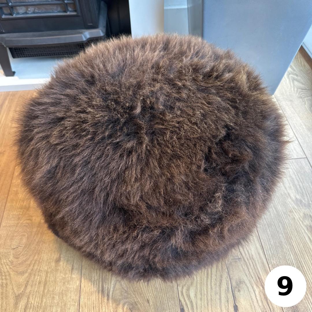 Luxury Handmade 100% British  Sheepskin Pouffe - 9