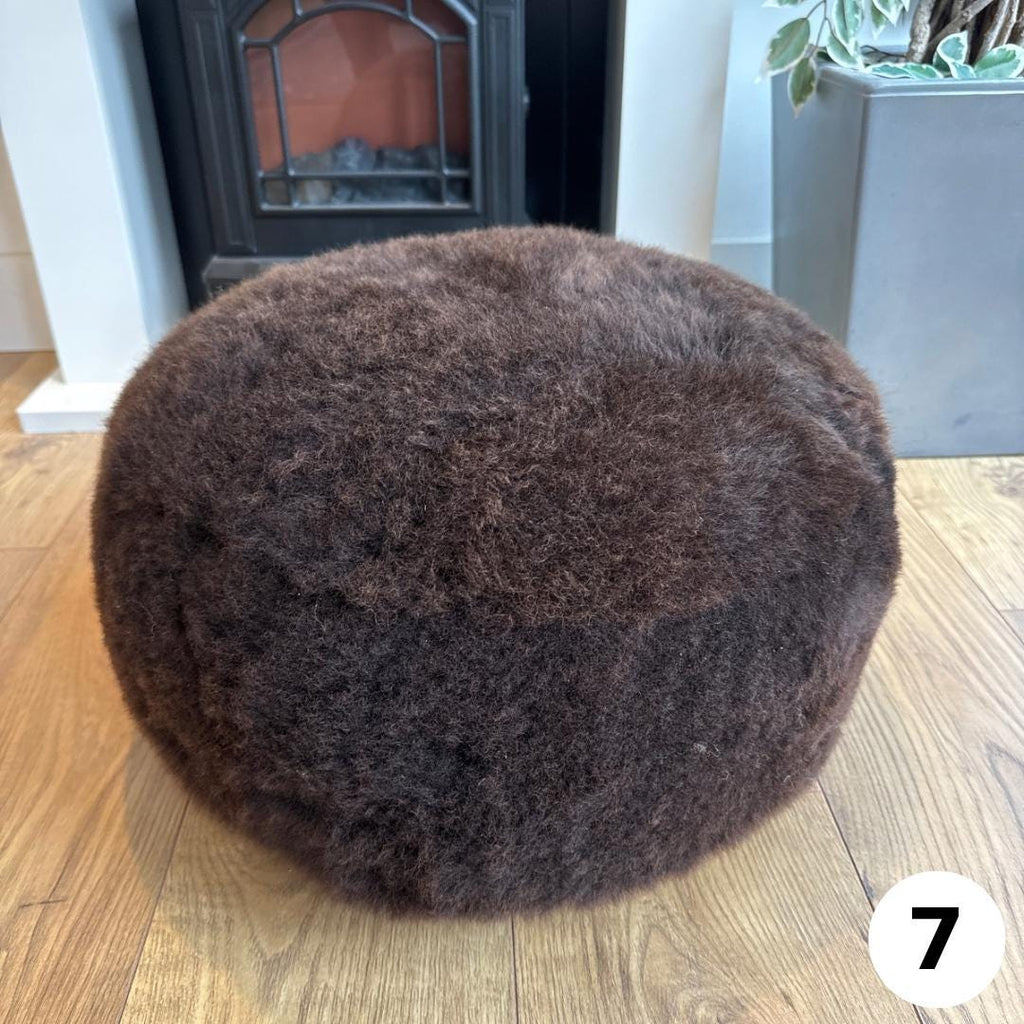 Luxury Handmade 100% British  Sheepskin Pouffe - 7