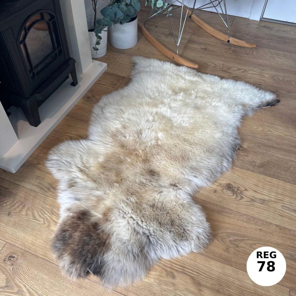 100% Undyed Rare Breed Sheepskin Rugs - Regular 78