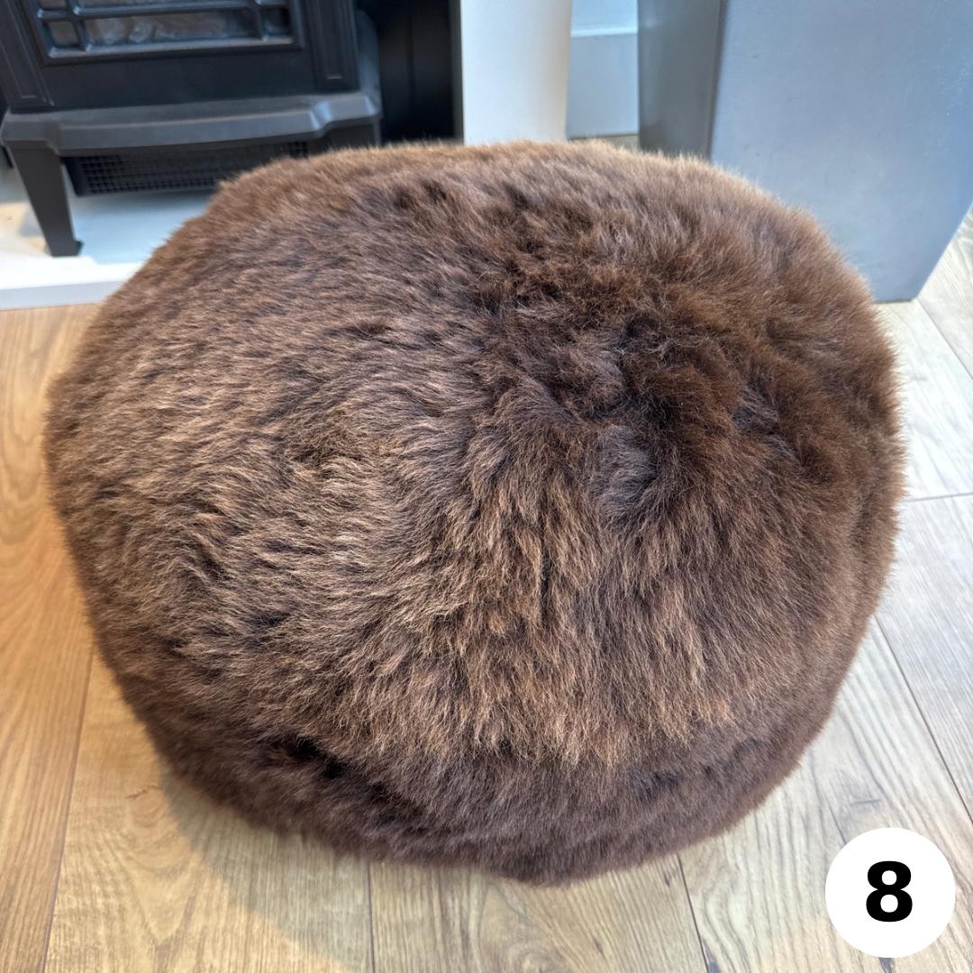 Luxury Handmade 100% British  Sheepskin Pouffe - 8