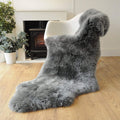 Sheepland Genuine Arctic Grey Long Fur Double Sheepskin Rug