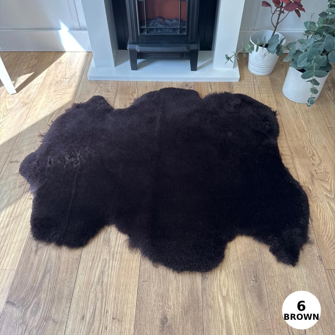 Sheepland XL 100% British Sheepskin Shearlings - BROWN